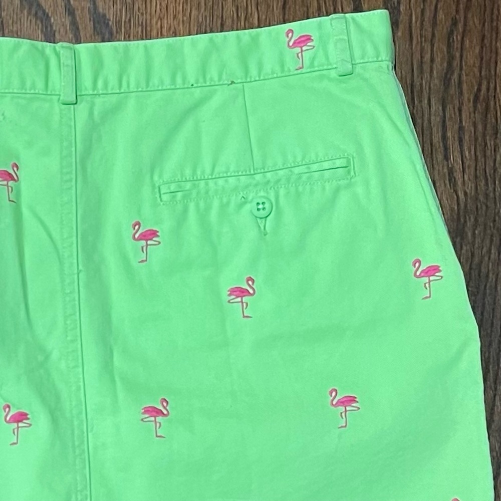 Ralph Lauren Lime Green Flamingo Mini Skirt - Picture 3 of 4